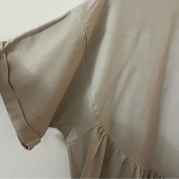 J.NNA Beige Tan Babydoll Style Tunic Mini Dress Top size small NWT - Picture 6 of 12